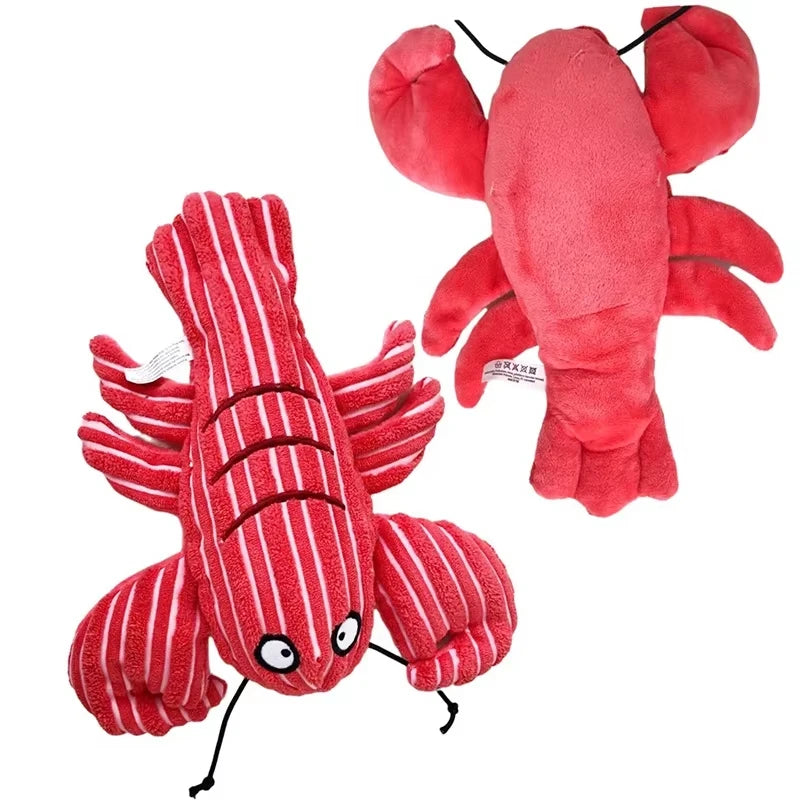 Cute and lifelike pet dog plush toy octopus, lobster and whale to accompany large and small dogs