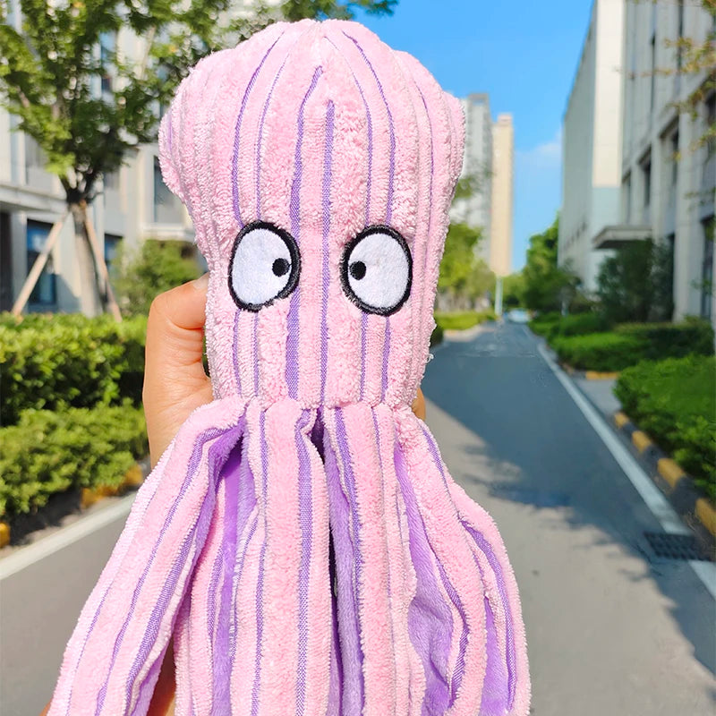 Pet Plush Toy Cat Dog Voice Octopus Shell Puzzle Toy Bite Resistant Interactive Pet Dog Teeth Cleaning Chew Toy Pet Supplies