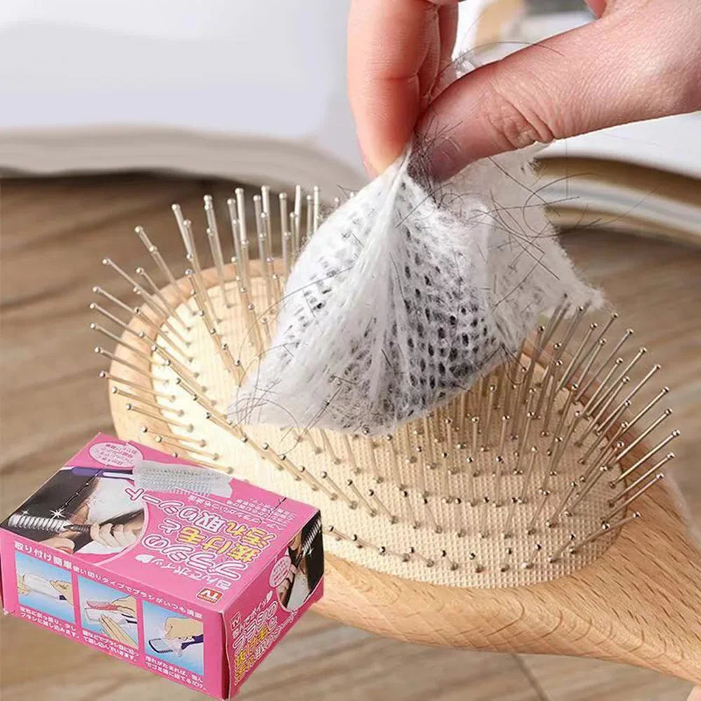 50pcs Comb Cleaning Net & Airbag Comb Cleaning Sheet Pet Comb Protection Paper for Effective Grooming Maintenance