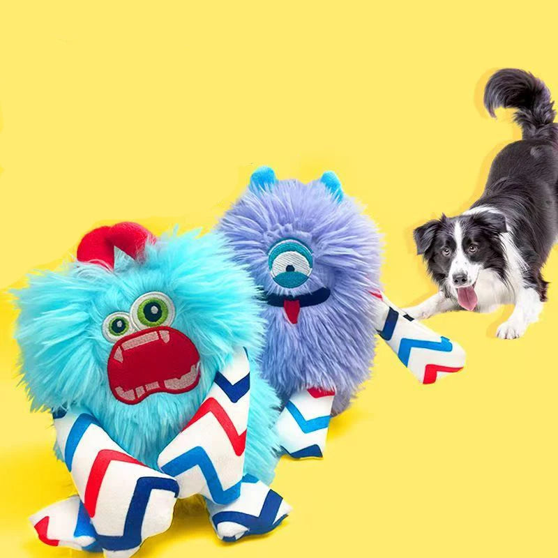 2025 New Pet Dog Plush Cute Cartoon Big Eye Monster Toy, Voice Interaction, Anti demolition Home, the Perfect Gift for Dogs