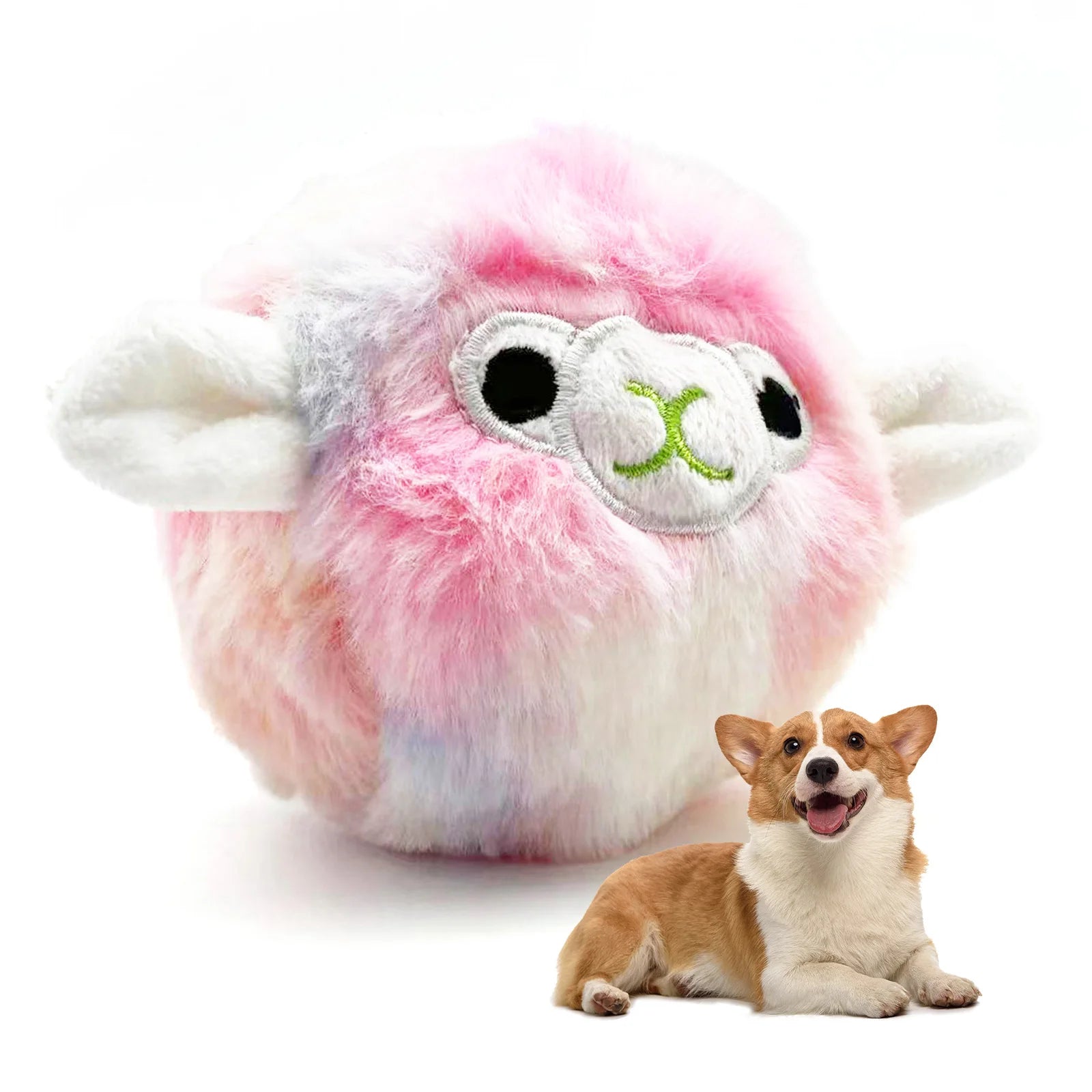 Pet dog toys, plush prickly balls, squeaking sounds, cute alpaca teeth grinding, accompanying various dogs of all sizes