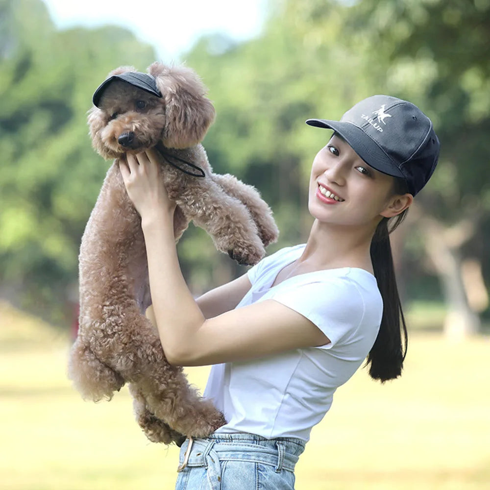 Pet Baseball Caps Summer Outdoor Dog Sun Hat for Small Large Dogs Cats Adjustable Pet Hat with Ear Holes Dog Accessories