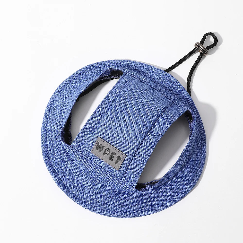 Dog Hat with Ear Holes Summer Outdoor Adjustable Pet Sun Hat for Small and Medium Dogs Puppy Cap Cat Hat Pet Accessories