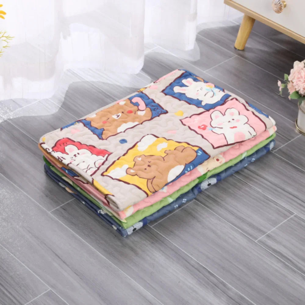 Pet Floor Mat Summer Dog Cat Sofa Car Cushion Soft Breathable Dog Cat Sleeping Mat Breathable Bed Mat for Puppy Kitten