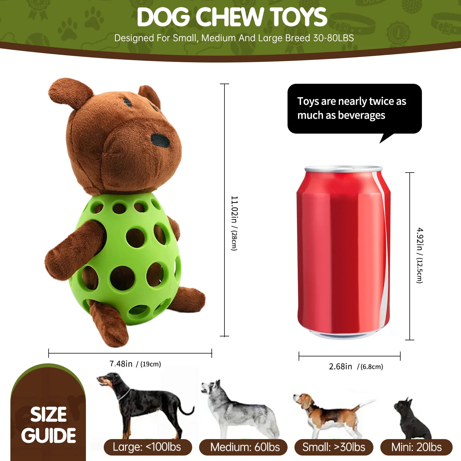 Dog colorful raccoon sound plush toy grinding teeth bite resistance interactive boredom to accompany large, small and medium dog