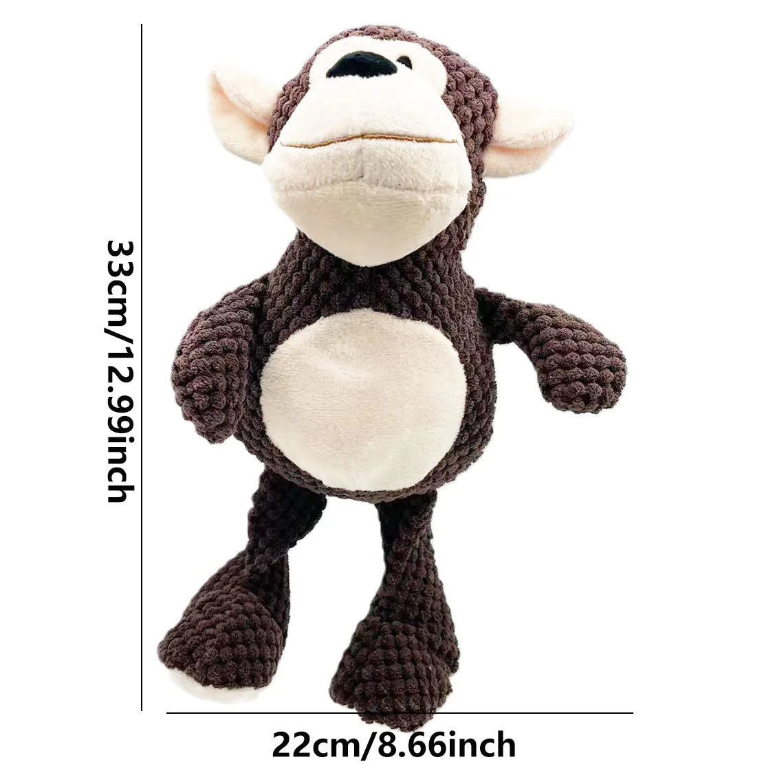 Pet dog plush toy monkey donkey squeezes and squeaks to accompany big and small dogs