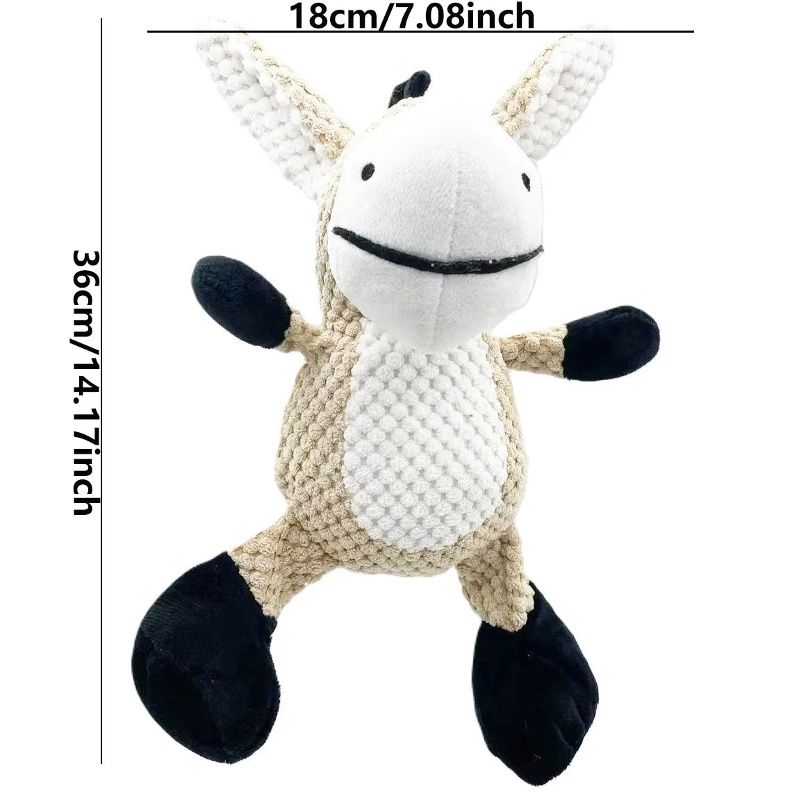 Pet dog plush toy monkey donkey squeezes and squeaks to accompany big and small dogs