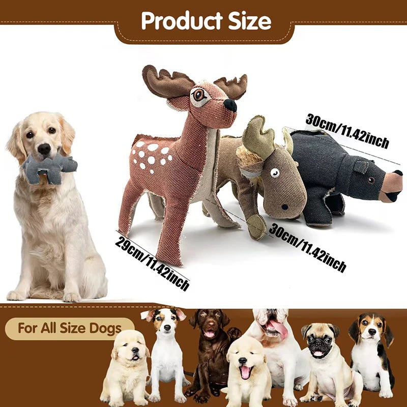 Pet dog vocal canvas toy puzzle bite resistant companion training interactive perfect gift for large and medium-sized dogs